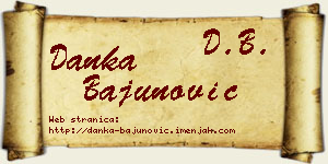 Danka Bajunović vizit kartica